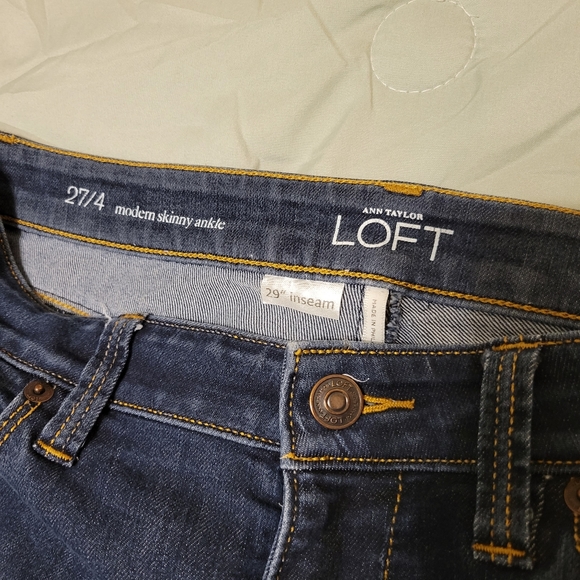 EUC Ann Taylor LOFT Womens Modern Skinny Ankle Jeans - Size 4 / 27 - Picture 5 of 6